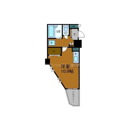 玉造駅 徒歩3分 3階の物件間取画像